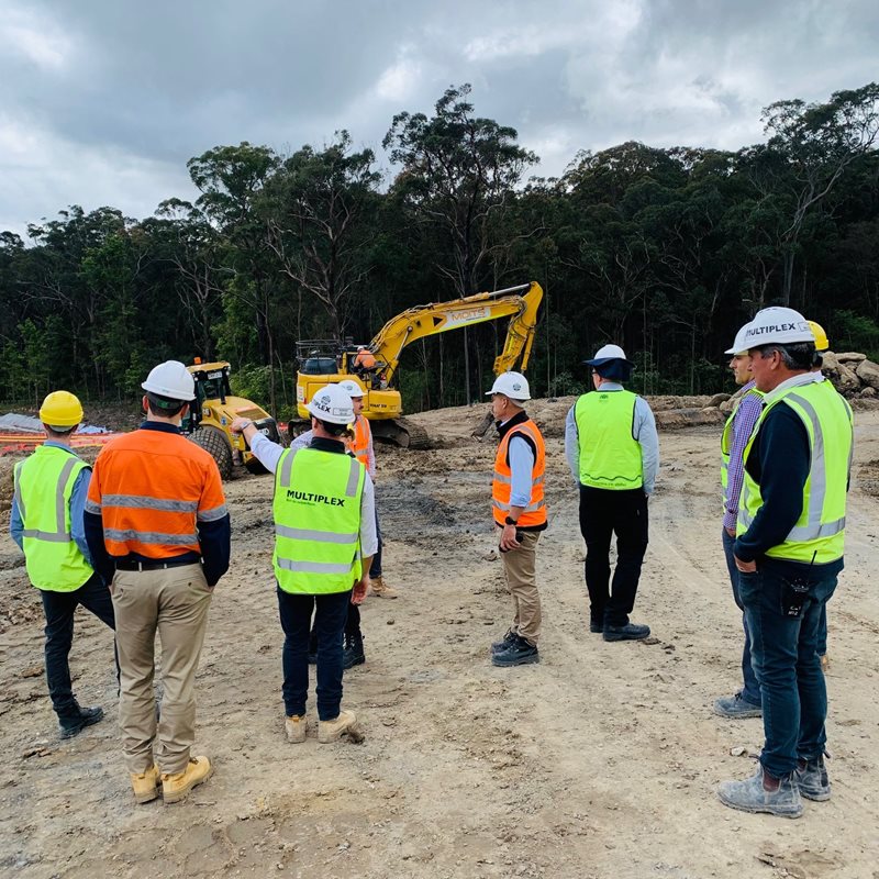 JHHIP and Transport for NSW teams take a tour of the development site.
