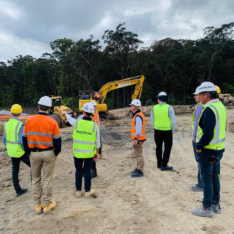 JHHIP and Transport for NSW teams take a tour of the development site.